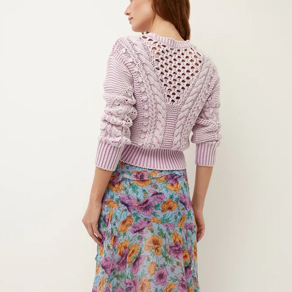 Veronica Beard Eleanor Cable-Knit Pullover - Picture 3 of 8